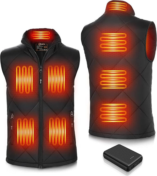 FERNIDA Heated Vest for Men & Women with Battery Pack USB 5V Thickened & Lightweight Heated Vest for Outdoor Body Warm