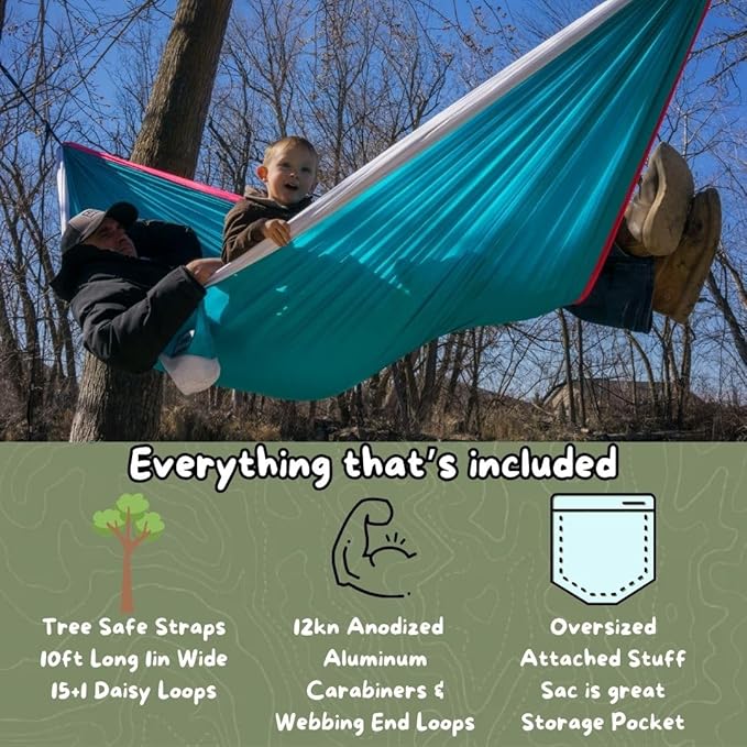 Camping Hammocks | Single Double and Bunk Bed Backpacking Hammock | Featherlite Outdoorsman Survival | hammok hamick hamock | (Vintage Tracksuit, ThirdWheeler)