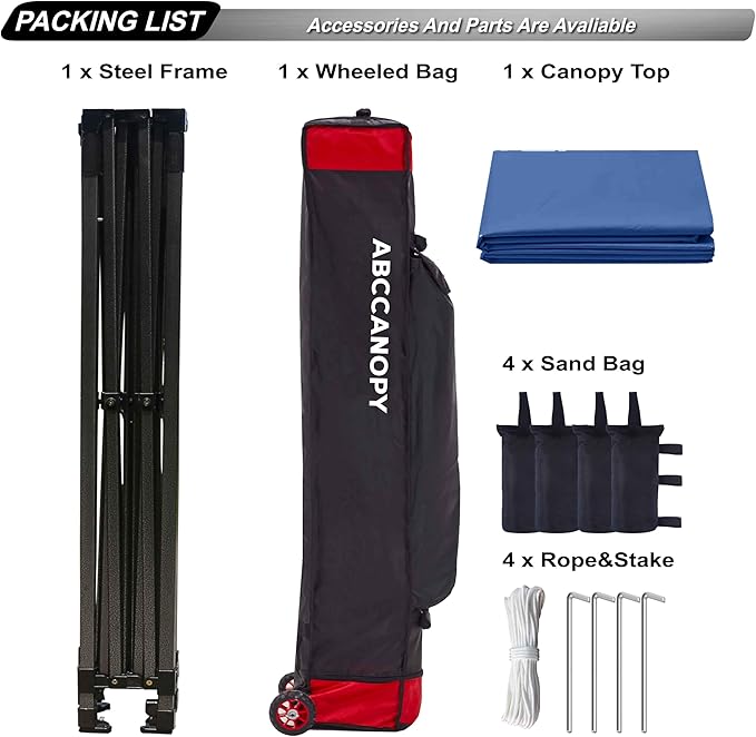 ABCCANOPY Patio Pop Up Canopy Tent 10x10 Commercial-Series (Navy Blue)