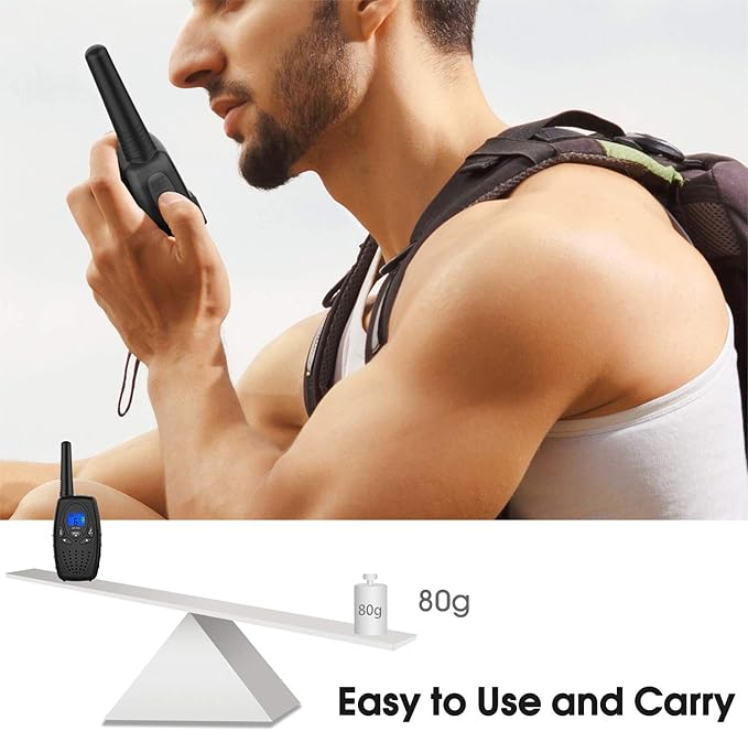 Walkie Talkies for Adults, M880 FRS Two Way Radio Long Range with VOX Belt Clip/Hand Held Walky Talky with 22 Channel 3 Mile for Family Home Cruise Ship Camping Hiking (Black 2 in 1)