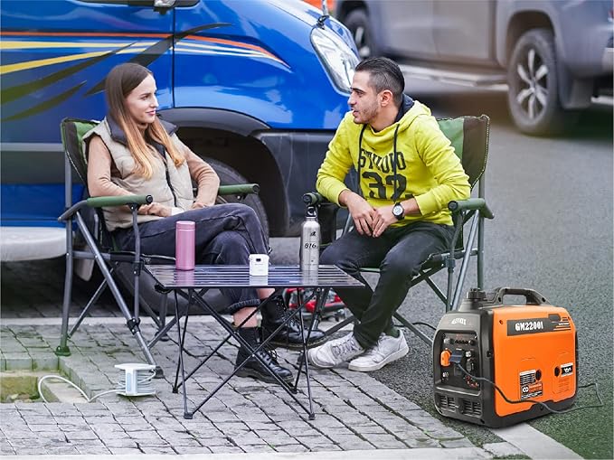 GENMAX Generator，EPA Compliant, Eco-Mode Feature, Ultra Lightweight for Backup Home Use & Camping