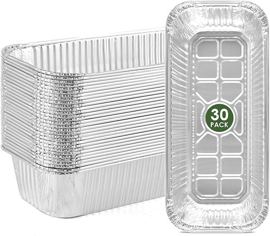 30 Pack 6417 6498 Grease Drip Cup Liners Compatible for Weber SmokeFire EX4 / EX6 / EPX6, Genesis II 400/600, Summit 400/600 Series, Disposable Aluminum Grill Drip Pan Liner for BBQ,Grilling,Oven