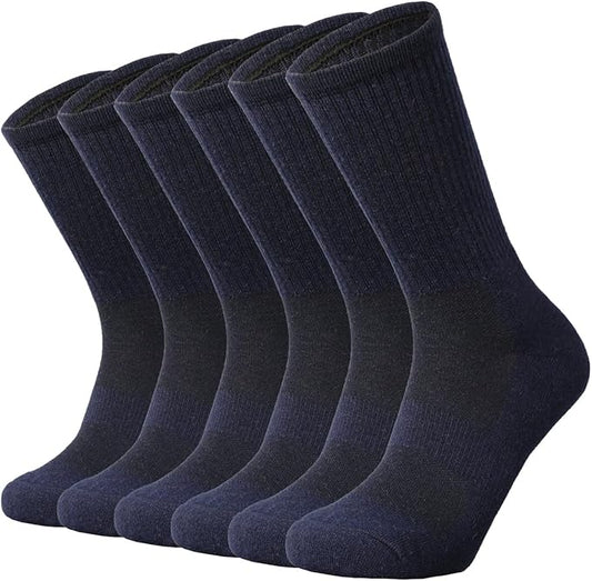 SOX TOWN Men's Merino Wool Cushion Crew Socks for Outdoor Hiking Hike Trail Performance Moisture Wicking Lightweight Summer