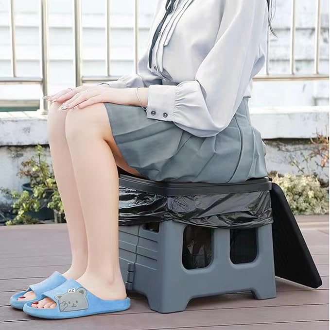 Camping Toilet for Adults - Portable Folding Toilet with Lid,Travel Portable Potty for Adults,Porta Potty Car portable potty
