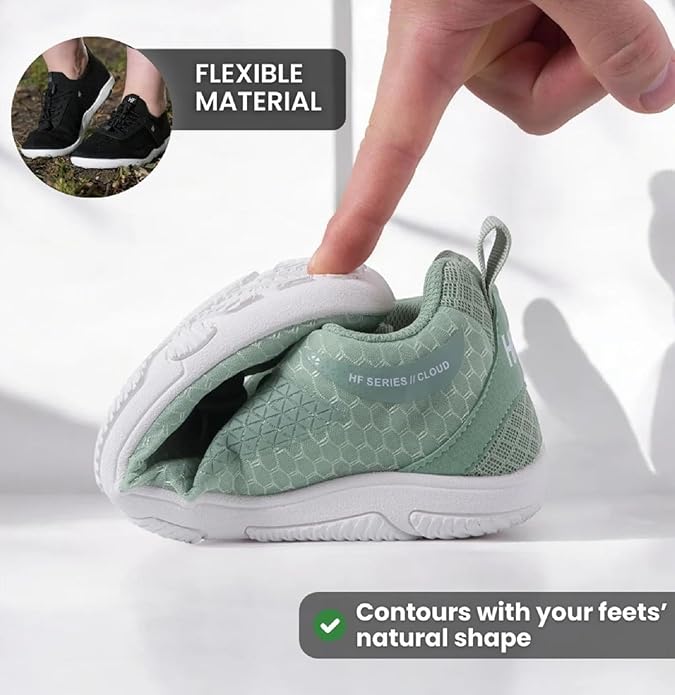 HF Cloud-Like Barefoot Shoes for Women & Men - Minimalist Shoes for Women, Arch-Support Breathable Splash-Proof Versatile Ergonomic Pain-Relief Posture-Improvement Hiking Boots Womens