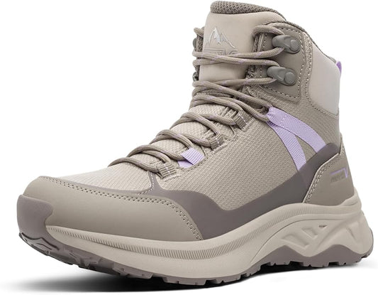 NORTIV 8 Women's Hiking Boots Waterproof Lightweight Outdoor Trekking Comfortable Non-Slip Backpacking Camping Ankle Boot Hollow