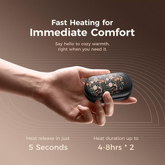 OCOOPA Magnetic Hand Warmers Rechargeable 2 Pack, AI Electric Handwarmers, Fast Heating, 3-Settings, UL Certified, Portable Heater, Gloves Fitting, Travel Essentials, Gifts Women Men, UT3 Lite