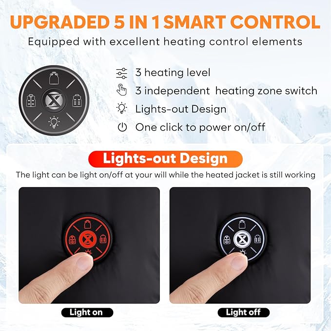 Heated Vest Women with 16000mAh Battery Pack Included, Electric Warm Heating Jacket Vest with 15 Heating Zones