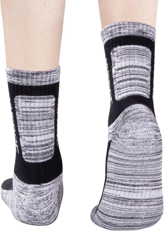 Men's Performance Cotton Moisture Wick Sports Hiking Workout Training Athletic Cushion Crew Socks For Men Size 6-13