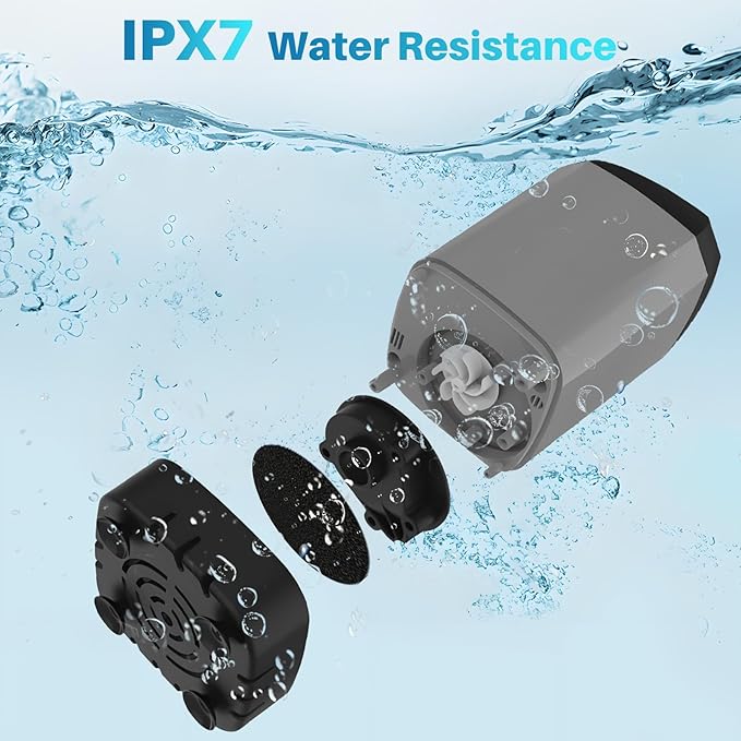 Portable Camping Shower with Heater, 6000mAh Rechargeable Portable Shower with 2000W Immersion Heater, LED Display, Heated Camping Shower for Travel, Hiking, Car, Pet