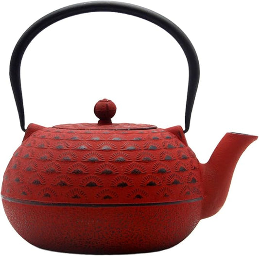 Big Cast Iron Teapot, Tea Kettle, Cast Iron Teapot with Stainless Steel Infuser for Stovetop Safe (1800ml-Teapot-002)