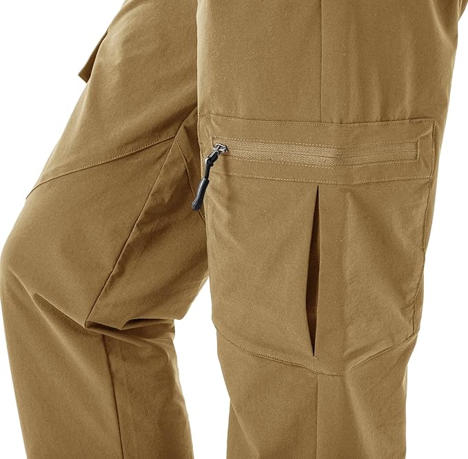 Rdruko Women's Hiking Cargo Pants Water-Resistant Quick Dry UPF 50+ Travel Camping Work Pants Zipper Pockets
