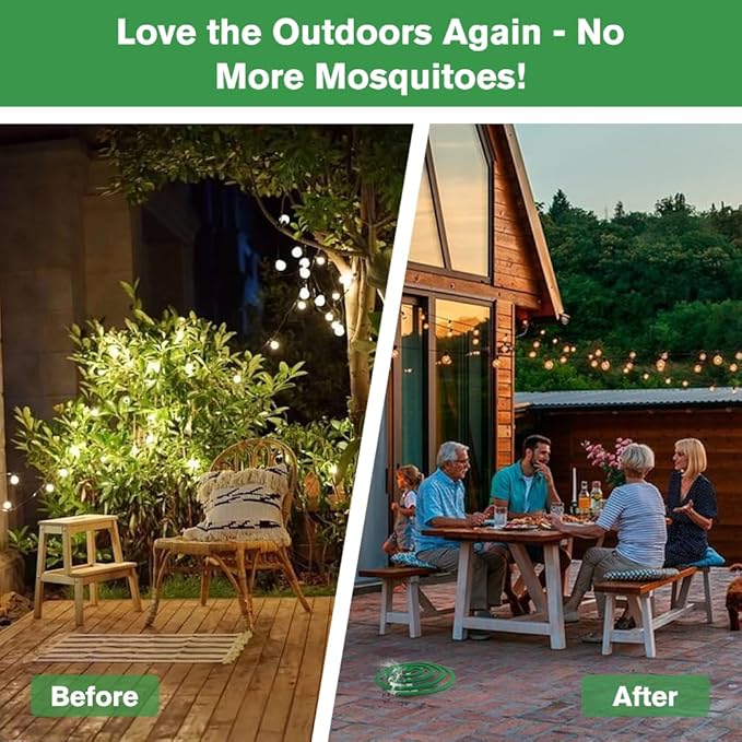 24 Mosquito Coils with 6 Metal Stands, 6-8 Hours/Burn Mosquito Repellent Outdoor Patio, Garden, Camping & Backyard Mosquitoes Repelling, Natural Mosquito Repellent Coils Safe for Kids & Pets