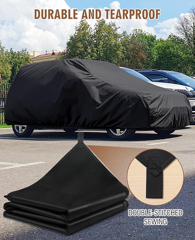 HIRALIY 20 Mil Heavy Duty Waterproof Tarp, 20x20ft Black Tarpaulin with Reinforced Webbing Loops, Multipurpose Oxford Canvas Tarp for Firewood, Roof, Camping, Pool