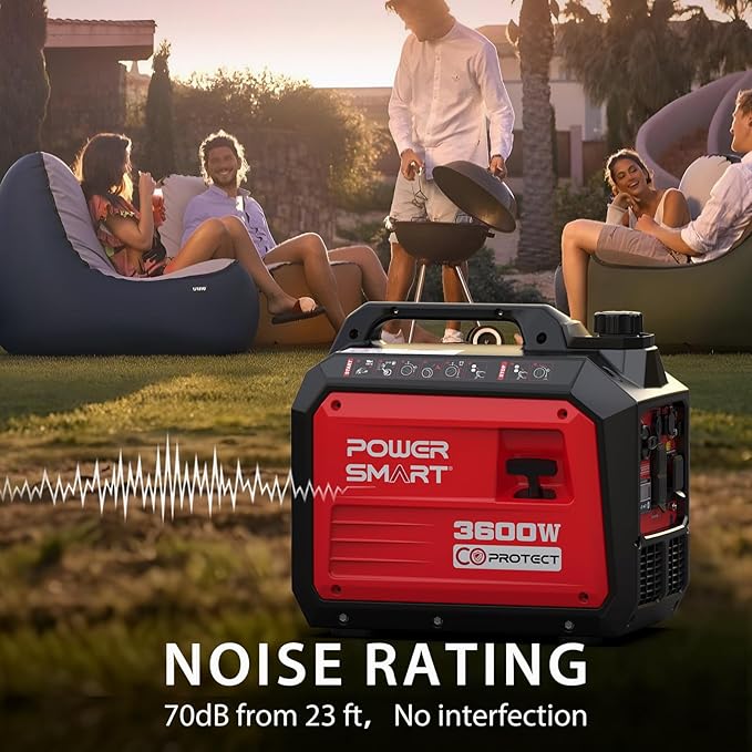 PowerSmart 3600-Watt Portable Inverter Generator with CO Protect, Quiet, 30 amp for RV-Ready