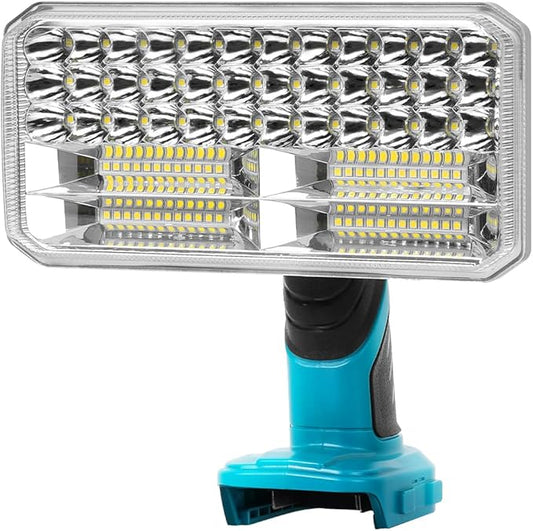 40W Cordless 4200LM LED Flashlight for Makita 18V Lithium-ion Battery, 9" Zinc Alloy Handheld Work Light with USB Charger Port for Camping, Hiking, Climbing, Job Site, Indoor & Outdoor Use