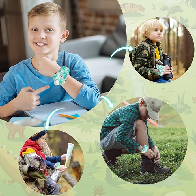 Walkie Talkies for Kids 2 Packs, Kids Toys for Boys Girls Aged 3 to 8 Years Old for Outdoor Adventure, Camping, Halloween, Christmas, Birthday Gifts (Blue, Dinosaur)