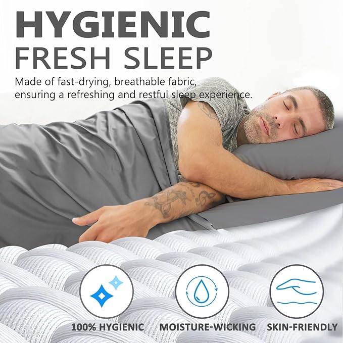 Frelaxy Ultralight Sleeping Bag Liner - Lighter & Compact, 3 Sizes Travel Sheets & Adult Sleep Sack, Comfy Breathable & Cooling & Silky Soft, Quick-Drying, for Backpacking, Hotel, Camping, Hostels