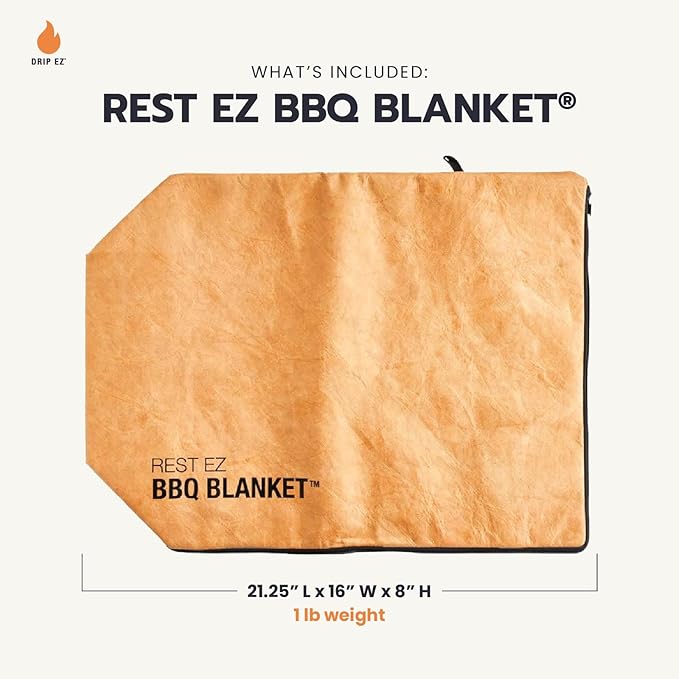 Rest EZ BBQ Blanket® - Insulated Meat Resting Bag for Moisture Retention and Tender BBQ - Heavy-Duty with Wide Mouth Design for Briskets, Pork Shoulders, Steaks