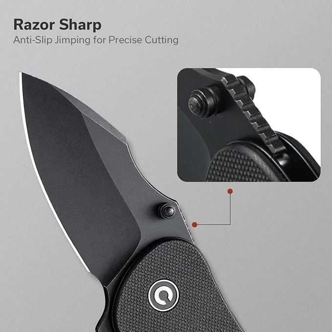 CIVIVI Gordo Folding Pocket Knife for EDC, Small Flipper Knife with 2.51" D2 Blade G10 Handle, Utility Knife for Men Women Gift C22018C-1