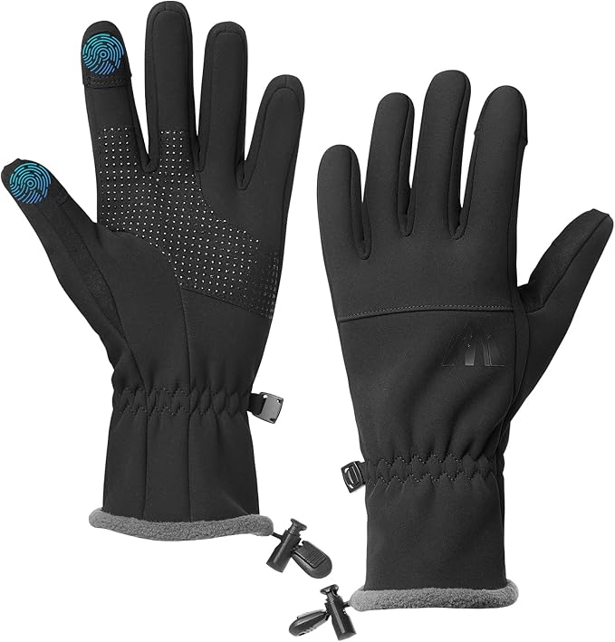 Moon Kitty Women’s Winter Waterproof Running Gloves Windproof Thermal with Touchscreen Fingers Cold Weather Gloves for Women
