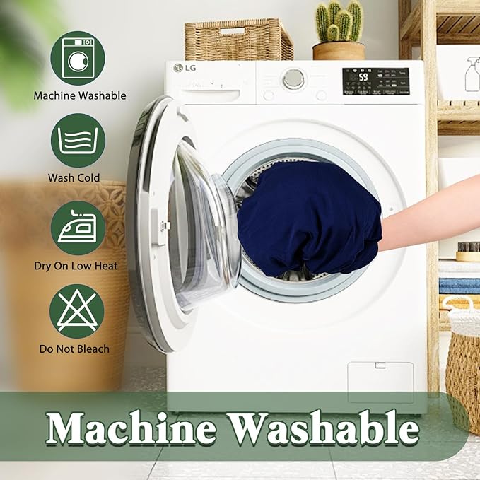 6 Pack Picnic Table Cover Fitted Elastic Tablecloth for 6 Foot Rectangle Tables Waterproof Stretch Washable Folding Indoor and Outdoor Spandex Table Cloth for Parties Camping (Navy Blue,30" x 72")