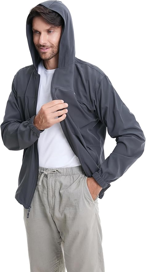 TRAILSIDE SUPPLY CO. Men's Sun Protection Cycling Jacket Lightweight Windbreaker