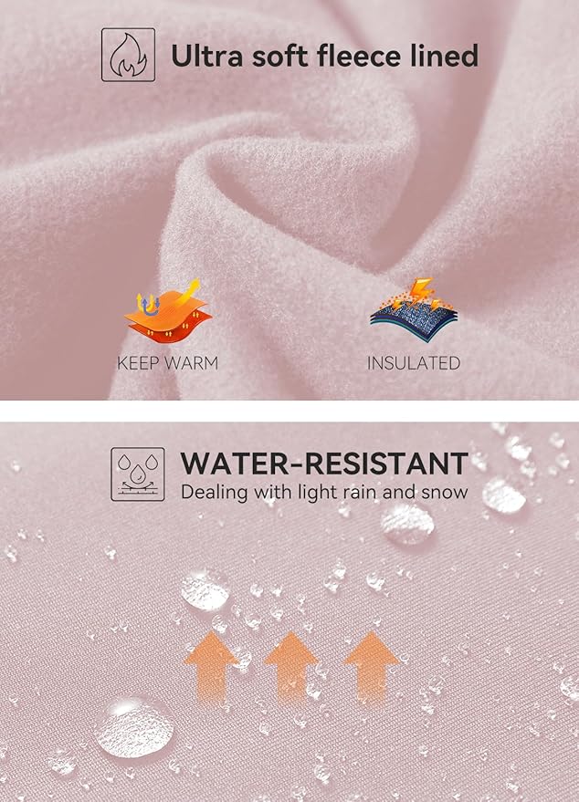 baleaf Women's Fleece Lined Leggings Water Resistant Thermal Winter Warm Tights High Waisted with Pockets Running Gear