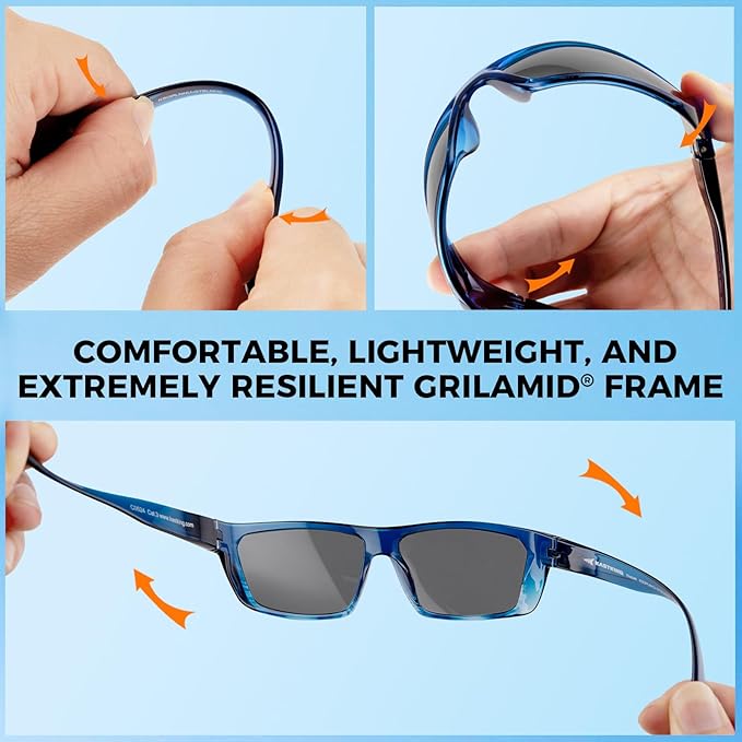 KastKing Huzzah Polarized Sport Sunglasses for Men and Women, Ideal for Driving Fishing Cycling and Running,UV Protection