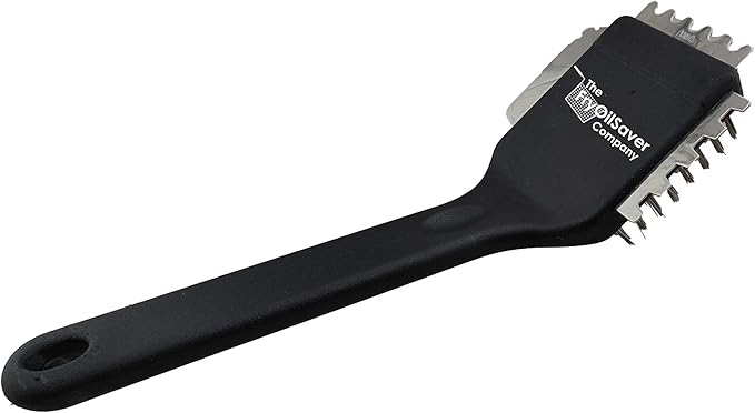 Panini Grill Brush Cleaner, Grill Brush for Commercial or Home BBQ Grills, Panini Press, Stainless Steel Bristles w/ 3 Different Scraper Heads for Tough Grimes for Restaurants by FryOilSaver Co. 90052