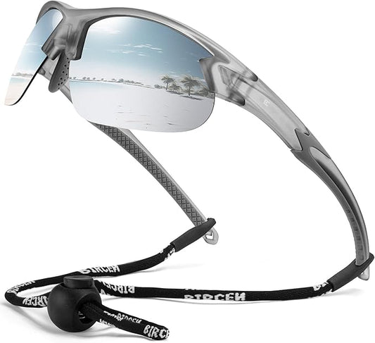 BIRCEN Polarized Sport Sunglasses for Men: UV Protection Fishing Shades for Golf Baseball Driving Motorcycle BC3065