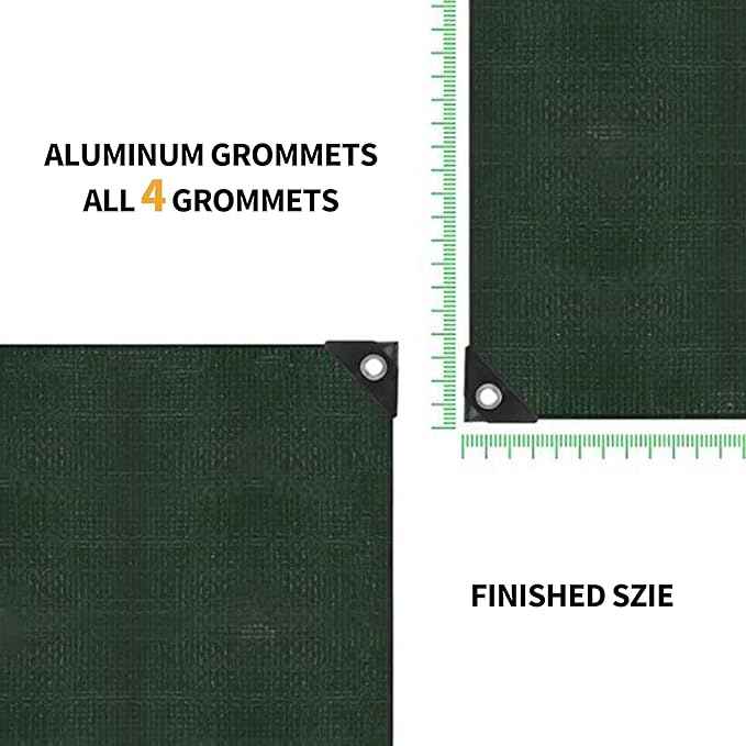 TARPAL 3x3 Feet Small Tarp Waterproof 6mil (2 Pack) Green tarps Multipurpose Protective Cover All Purpose Poly Tarps Cover for Firewood Outdoor Furniture etc