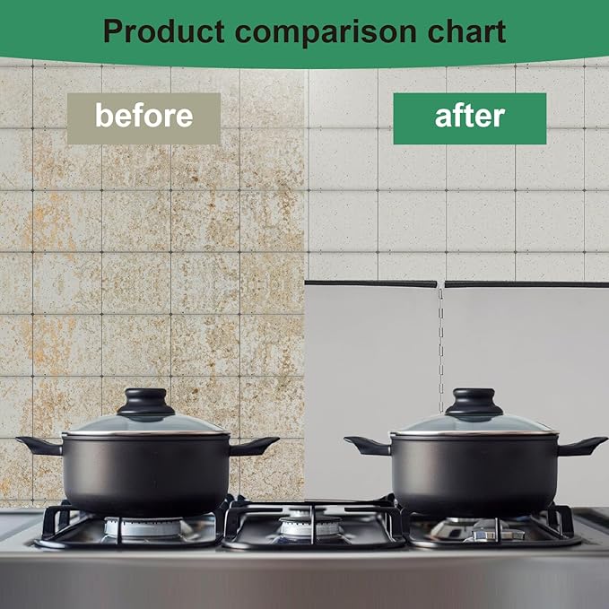 Silver Stainless Steel Large 4 Sided Splatter Guard for Frying Stove Top,Oil Splash Guard Cooking for Stove,Non Stick Foldable Splatter Screen for Stove Top