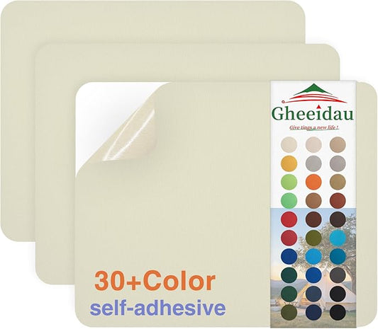 Canvas Repair Patch 9×11 Inch 3Pcs Waterproof Self-Adhesive Fabric Repair Patch for Tents,Boat Cover,Pop Up Canopy,Patio,Bags,Car Seats,Sofas,Furniture Cover(Beige1.0)
