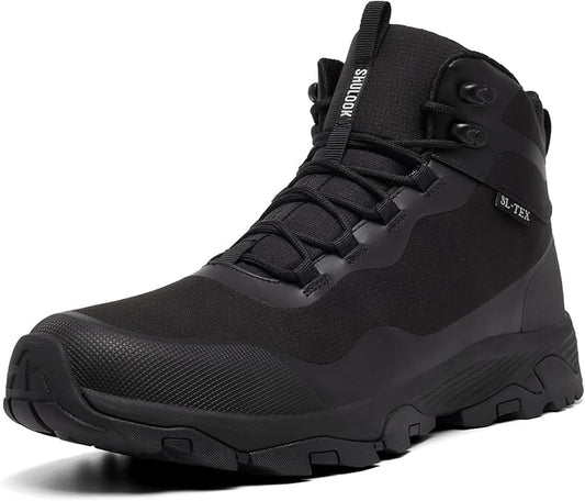 SHULOOK Men's Waterproof Hiking Boots Outdoor Lightweight Breathable Trekking Camping Mountaineering Shoes