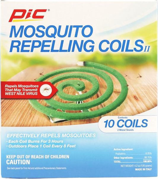 Pic Mosquito Repellent Coils (Box of 10 Coils), Package May Vary