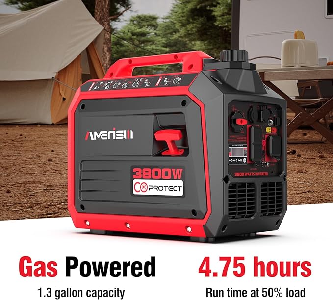 3800W Portable Inverter Generator, Super Quiet Generator for Home Use, Camping, RV