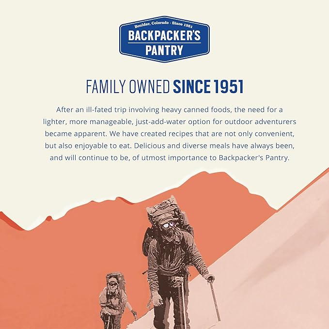 Backpacker's Pantry Three Sisters Stew, 2 Servings Per Pouch (6 Count), Freeze Dried Food, 14 Grams of Protein, Gluten Free, Vegan