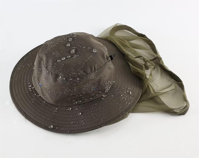 Connectyle Men's Mosquito Net Hat for Fishing Gardening Beekeeping Hiking Boonie Hat Outdoor UPF 50+ UV Sun Protection Hat