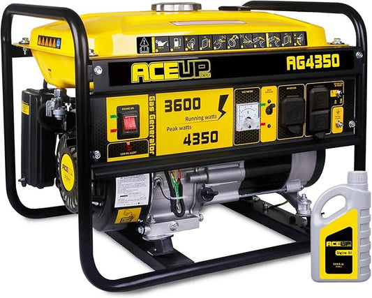 Aceup Energy 4350 Watt Gas Generator for home use, Portable Gas Powered generator 30A Outlet, EPA & CARB Compliant
