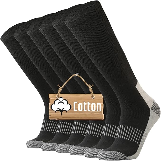 ONKE Max Full Cushion Knee High Socks for Men Steel Toe Work Boot Over the Calf OTC Moisture Wicking Thermal Hiking Hunting