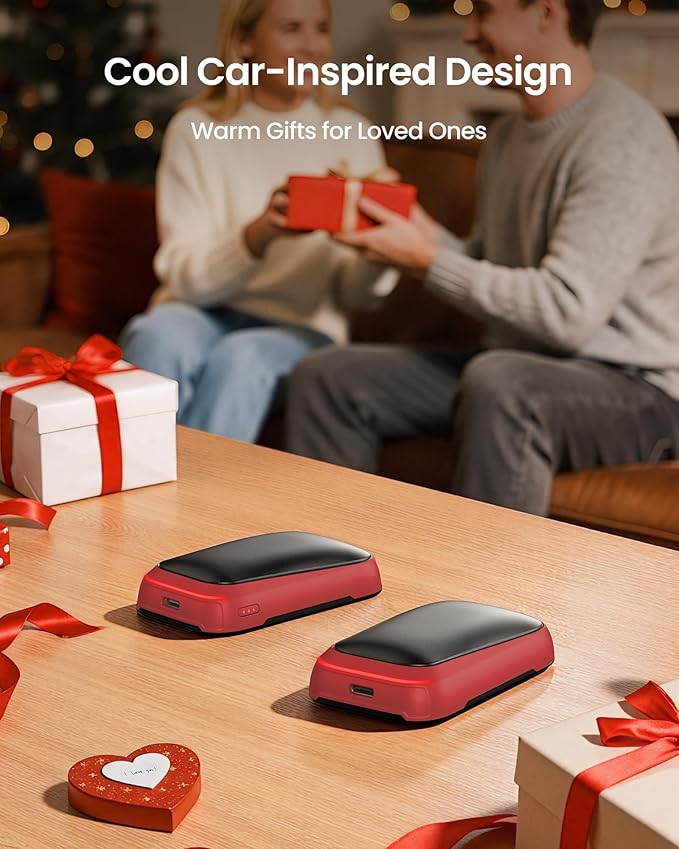 Gaiatop Electric Hand Warmers Rechargeable, Magnetic Pocket Hand Warmer 2-Pack, 3s Fast Heating, Fits in Gloves, for Winter Sports, Hunting Accessories, Stocking Stuffers Gifts for Men Women