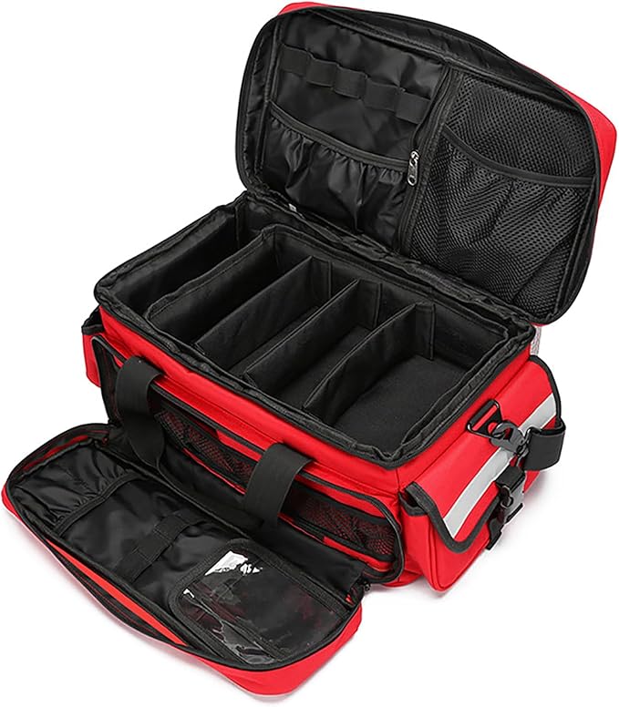 Medical Bag,First Aid Bag,First Responder Bag for Trauma,Emergency Medical Bag Organizer,Trauma Bag with Detachable Dividers for Nurses,Home Health Care, EMT(Bag Only)