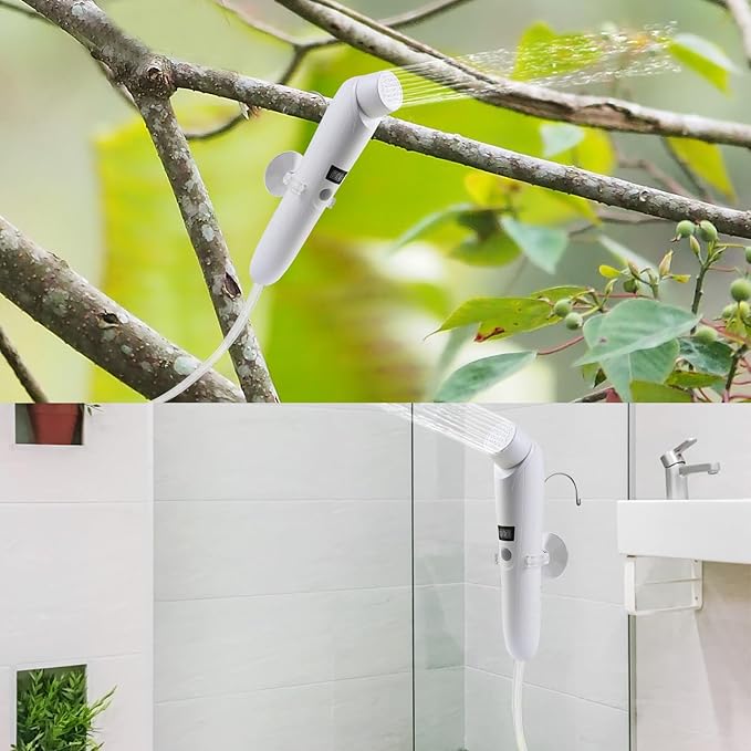 Portable Outdoor Shower,Handheld Electric Shower,IPX6 Waterproof,USB Charging,Built-in Battery,Compact and Portable,Suitable for Outdoor Camping,Beach Bathing,Hiking,pet Bathing
