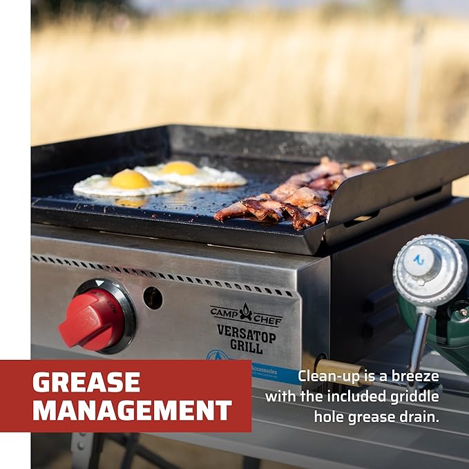 Camp Chef Versatop Portable Flat Top Grill 250 and Griddle (FTG250) - Compatible 14" Accessories