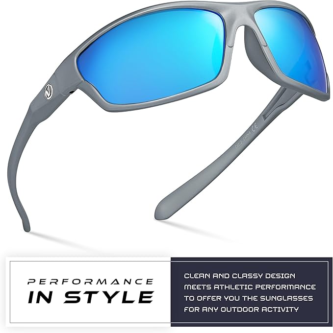 Nitrogen Polarized Wrap Around Sport Sunglasses for Men Women UV400 Driving Fishing Running Sun Glasses