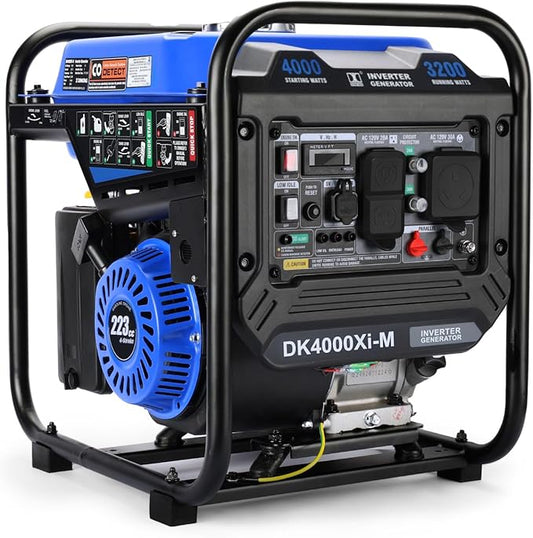 DK Upgraded Version 4000W Inverter Generator, Open Frame & Lighter Design, EPA Compliance, 30 Amps, for Outdoor Backup Camping Jobsite (DK4000Xi-M)