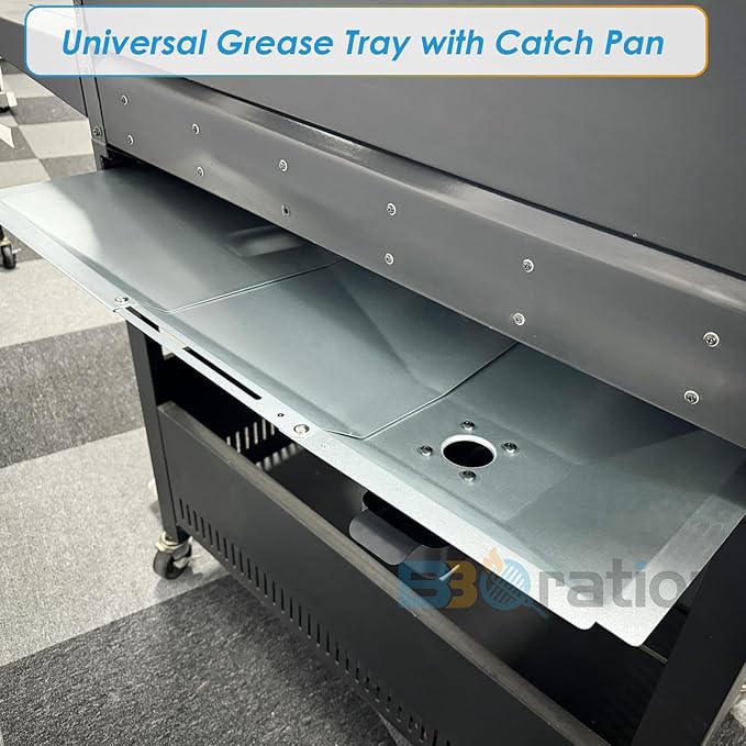Universal Grease Tray with Catch Pan for Nexgrill Replacement Parts 720-0830H 720-0882A, Charbroil, Dyna Glo, Kenmore, Expect Grill, Drip Pan for 3/4/5/6 Burner Gas Grill Grease Tray Replacement