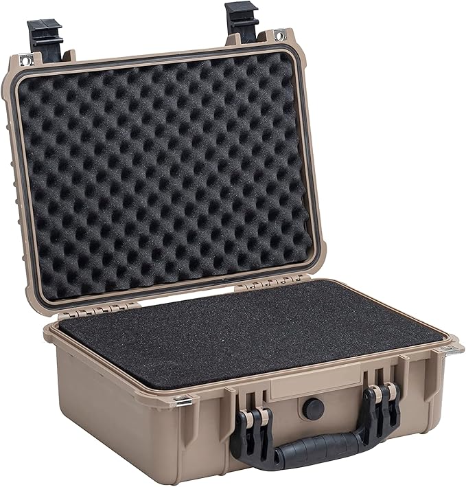 MEIJIA Portable All Weather Waterproof Camera Case With Foam,Fit Use of Drones,Camera,Equipments,Pistols,15.98x12.99x6.85inches