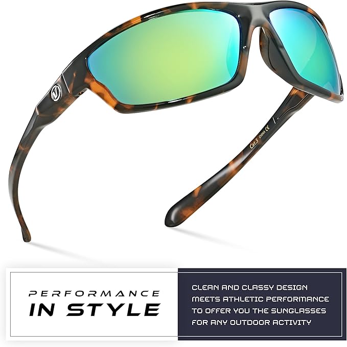 Nitrogen Polarized Wrap Around Sport Sunglasses for Men Women UV400 Driving Fishing Running Sun Glasses